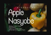 Apple Nasyobe Font Poster 1
