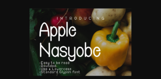 Apple Nasyobe Font Poster 1