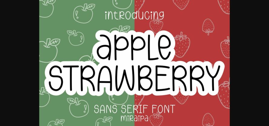 Apple Strawberry Font Poster 3