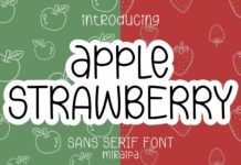 Apple Strawberry Font Poster 1