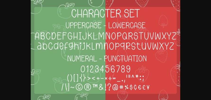 Apple Strawberry Font Poster 7