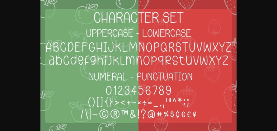 Apple Strawberry Font Poster 7