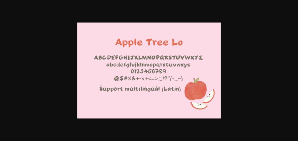 Apple Tree Lo Font Poster 4