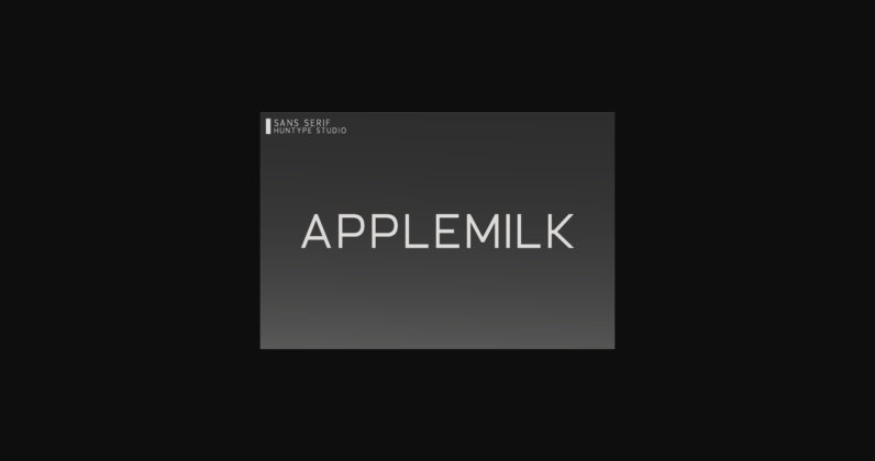 Applemilk Font Poster 3