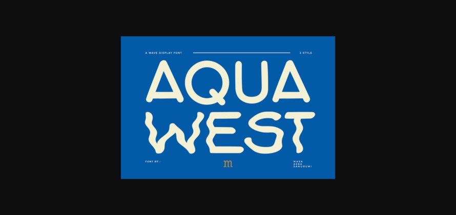 Aqua West Font Poster 3
