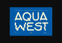 Aqua West Font Poster 1
