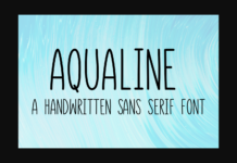 Aqualine Font Poster 1