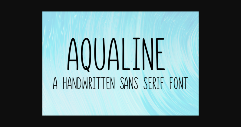 Aqualine Font Poster 1