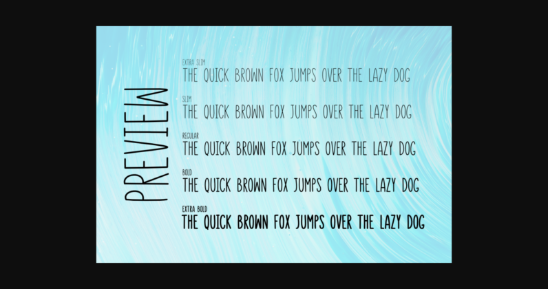 Aqualine Font Poster 4