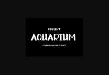 Aquarium Font Poster 1
