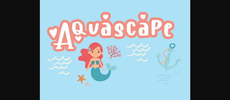 Aquascape Font Poster 3