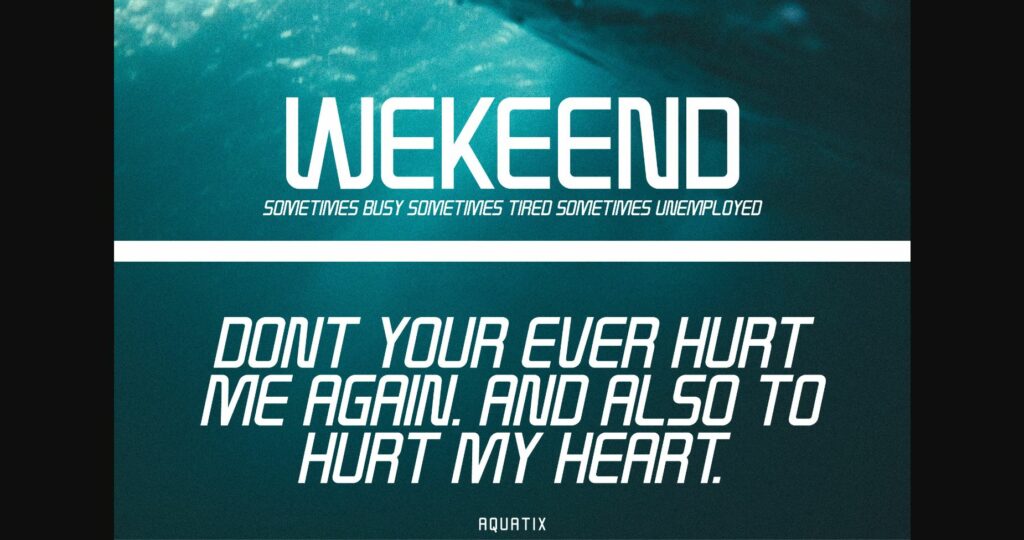 Aquatix Font Poster 8