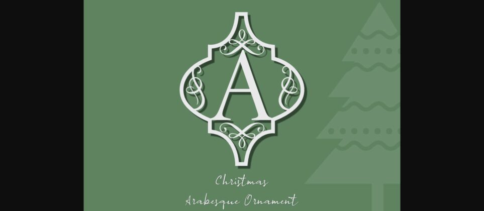 Arabesque Christmas Ornament Font Poster 3