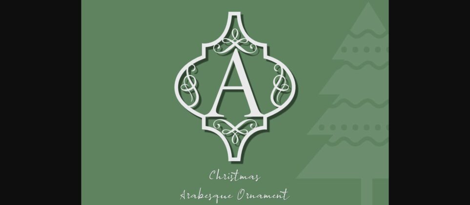 Arabesque Christmas Ornament Font Poster 1