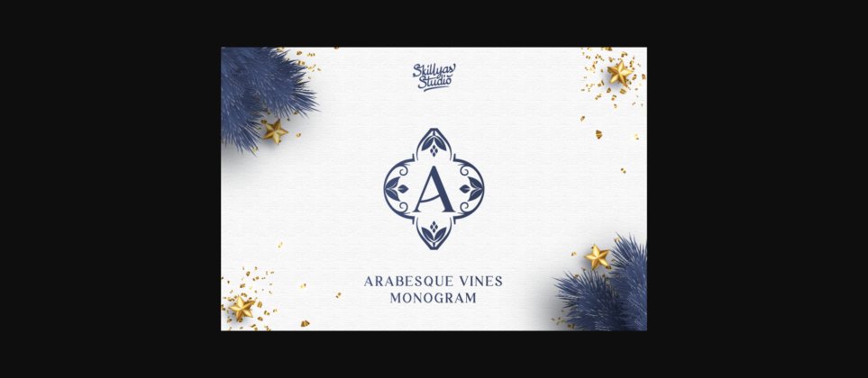 Arabesque Vines Monogram Font Poster 3