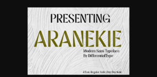 Aranekie Font Poster 1