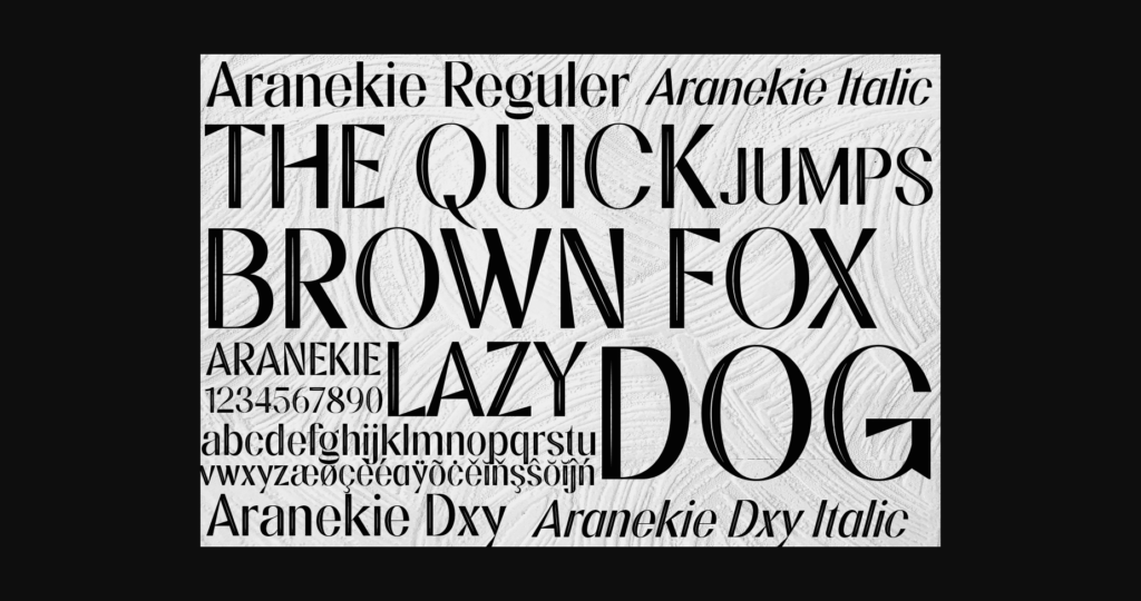 Aranekie Font Poster 5