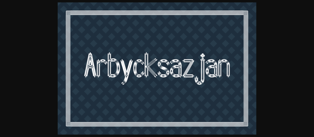 Arbycksazjan Font Poster 1