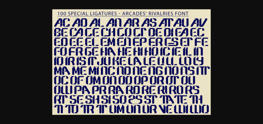 Arcades Rivalries Font Poster 9