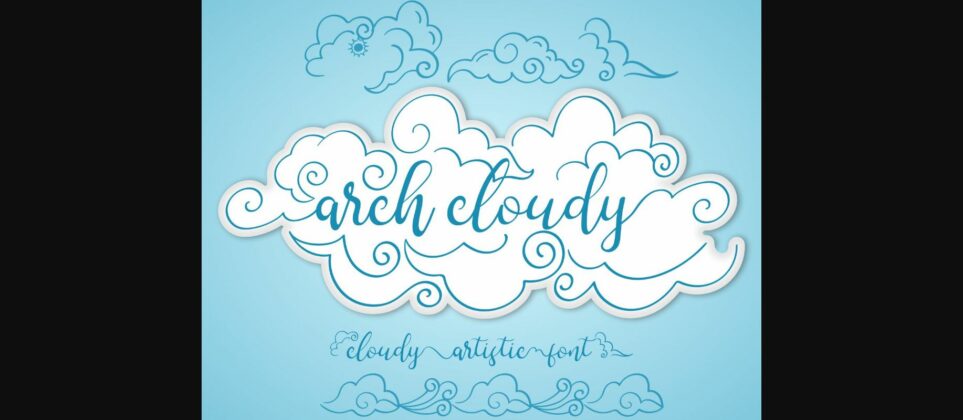 Arch Cloudy Font Poster 3