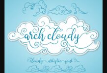 Arch Cloudy Font Poster 1