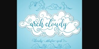 Arch Cloudy Font Poster 1