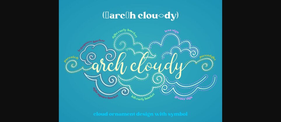 Arch Cloudy Font Poster 4