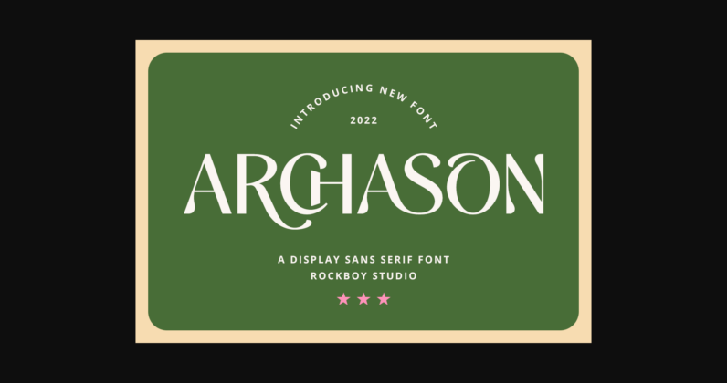 Archason Font Poster 3