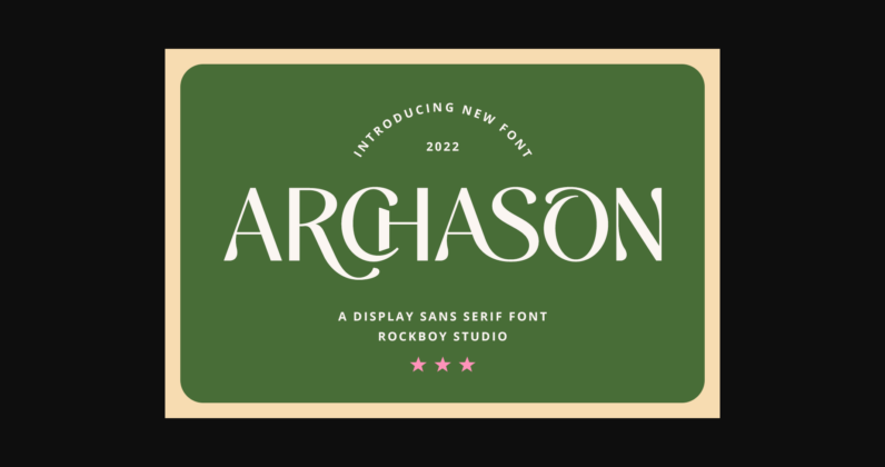 Archason Font Poster 1