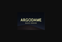 Argodame Black Font Poster 1