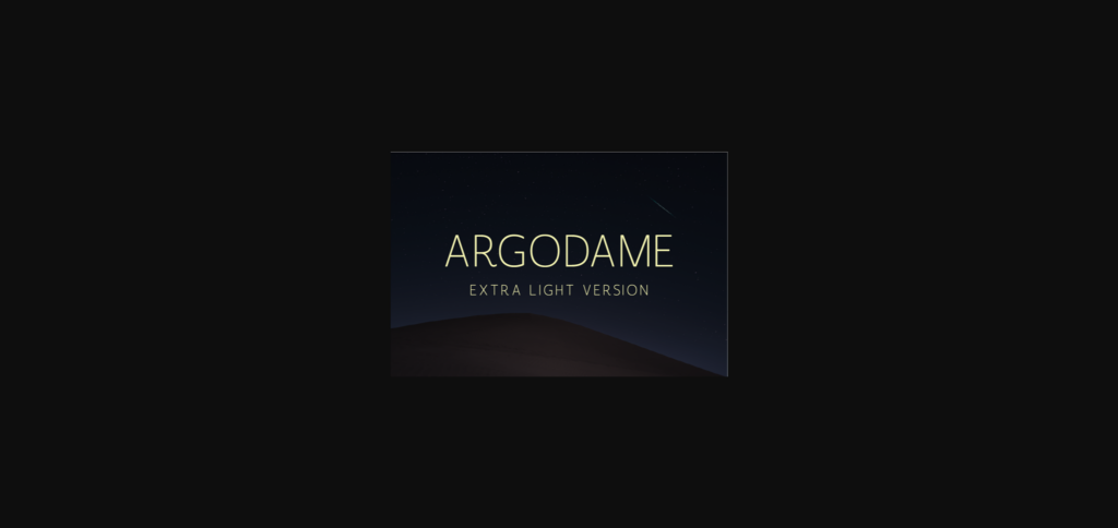 Argodame Extra Light Font Poster 3
