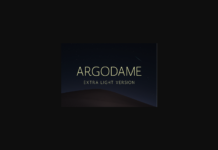 Argodame Extra Light Font Poster 1
