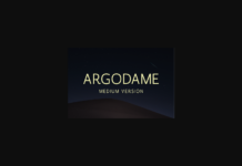 Argodame Medium Font Poster 1