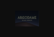 Argodame Outline Black Font Poster 1