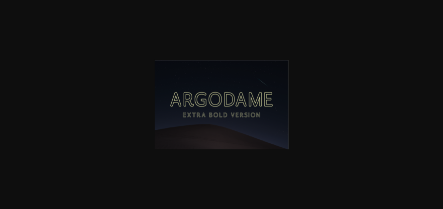 Argodame Outline Extra Bold Font Poster 3