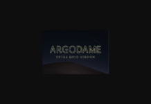 Argodame Outline Extra Bold Font Poster 1
