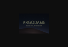 Argodame Outline Semi-Bold Font Poster 1