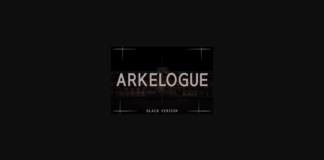 Arkelogue Black Font Poster 1
