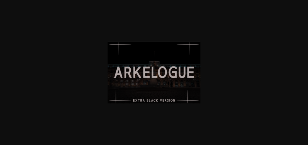 Arkelogue Extra Black Font Poster 3