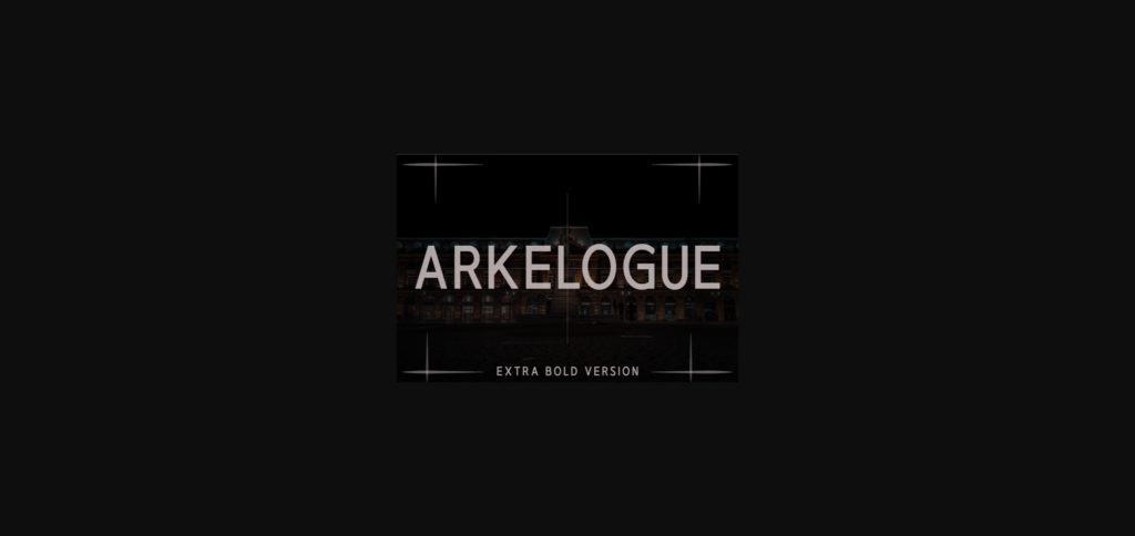 Arkelogue Extra Bold Font Poster 3