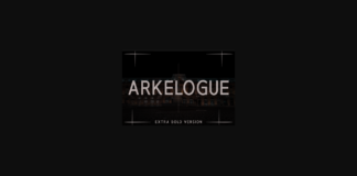 Arkelogue Extra Bold Font Poster 1