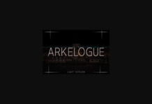 Arkelogue Light Font Poster 1