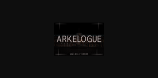 Arkelogue Semi-Bold Font Poster 1