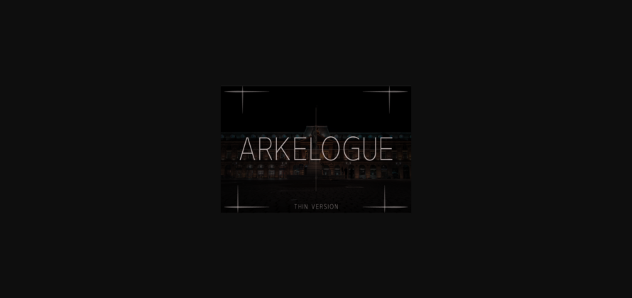 Arkelogue Thin Font Poster 3