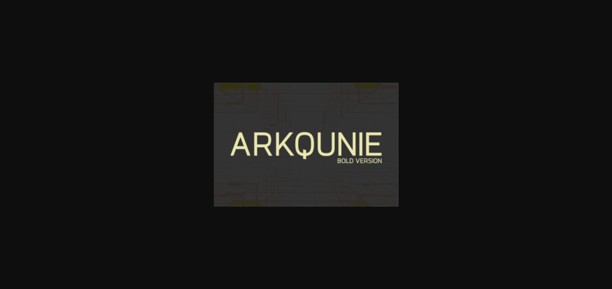 Arkqunie Bold Font Poster 1