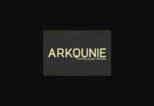 Arkqunie Extra Black Font Poster 1