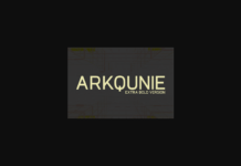 Arkqunie Extra Bold Font Poster 1