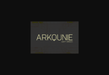 Arkqunie Light Font Poster 1