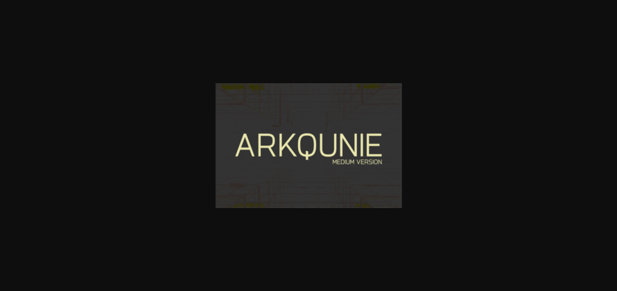 Arkqunie Medium Font Poster 3