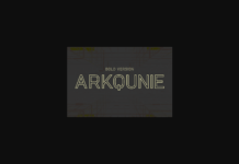 Arkqunie Outline Bold Font Poster 1